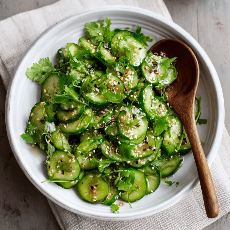 A delicious plate of Easy Asian Cucumber Salad