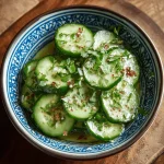 A delicious plate of Simple Asian Cucumber Salad