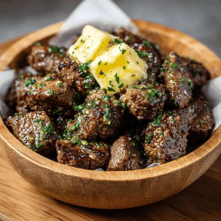 Savoring Garlic Butter Beef Bites with Rustic Potatoes
