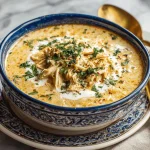 A delicious plate of Creamy Chicken Enchilada Soup