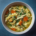 A delicious plate of Easy and Comforting Leftover Rotisserie Chicken Noodle Soup