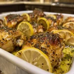 Juicy boneless chicken breasts garnished with herbs and spices.