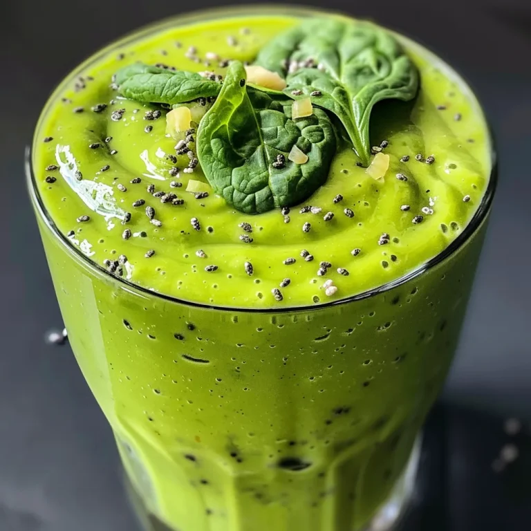 A Refreshing Avocado Smoothie That Tastes Like Sunshine in a Glass Close-up of a creamy avocado smoothie in a glass, showcasing its rich green color.
