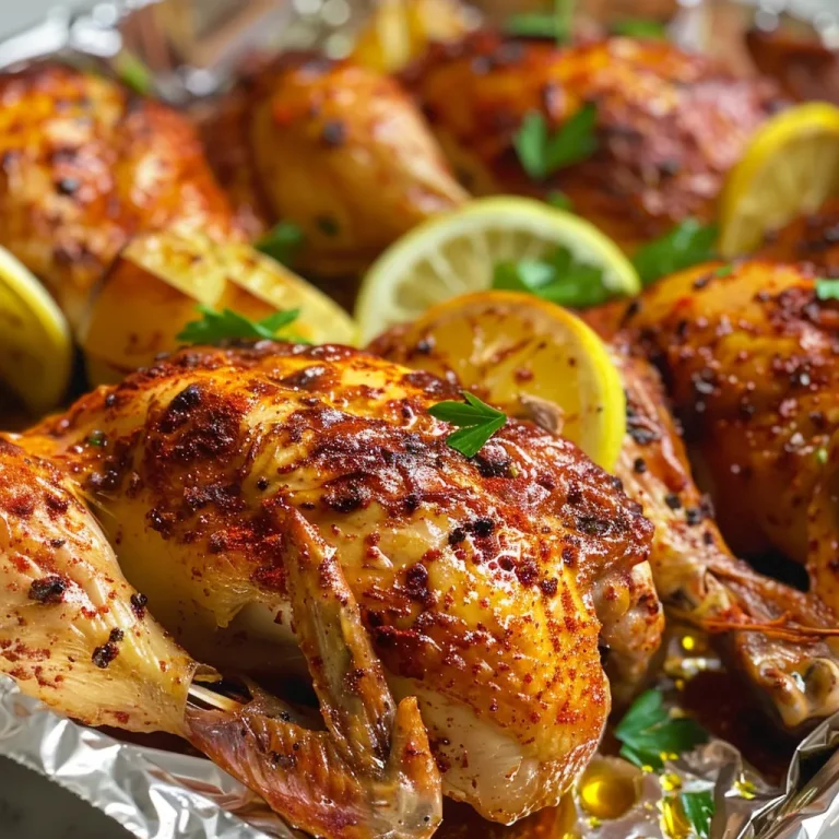 The Zesty Roast Chicken Thighs That Brighten Every Dinner Table Close-up view of Lemon Paprika Roast Chicken Thighs garnished with parsley.