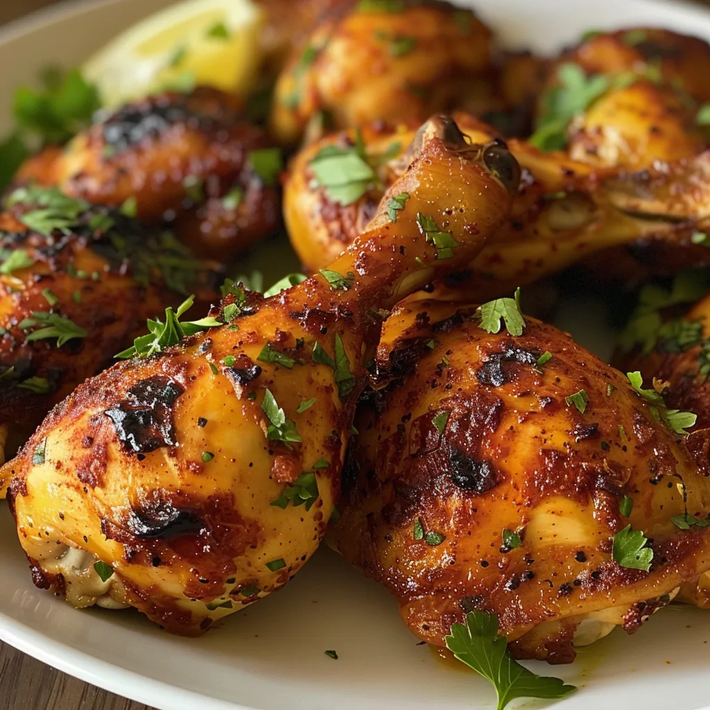 Appetizing shot of Smoked Paprika Chicken with a rich, smoky glaze and herbs.