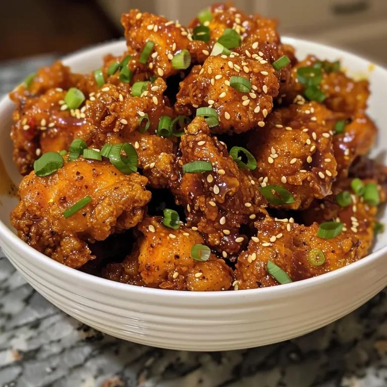 Juicy Korean fried chicken bites arranged on a plate.