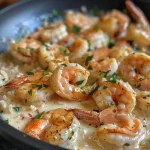 Close-up of a chicken and rice bowl topped with creamy garlic sauce and garnished with herbs.