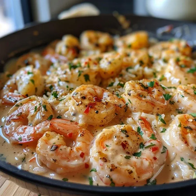 Side view of a bowl containing tender chicken, fluffy rice, and a rich creamy garlic sauce.