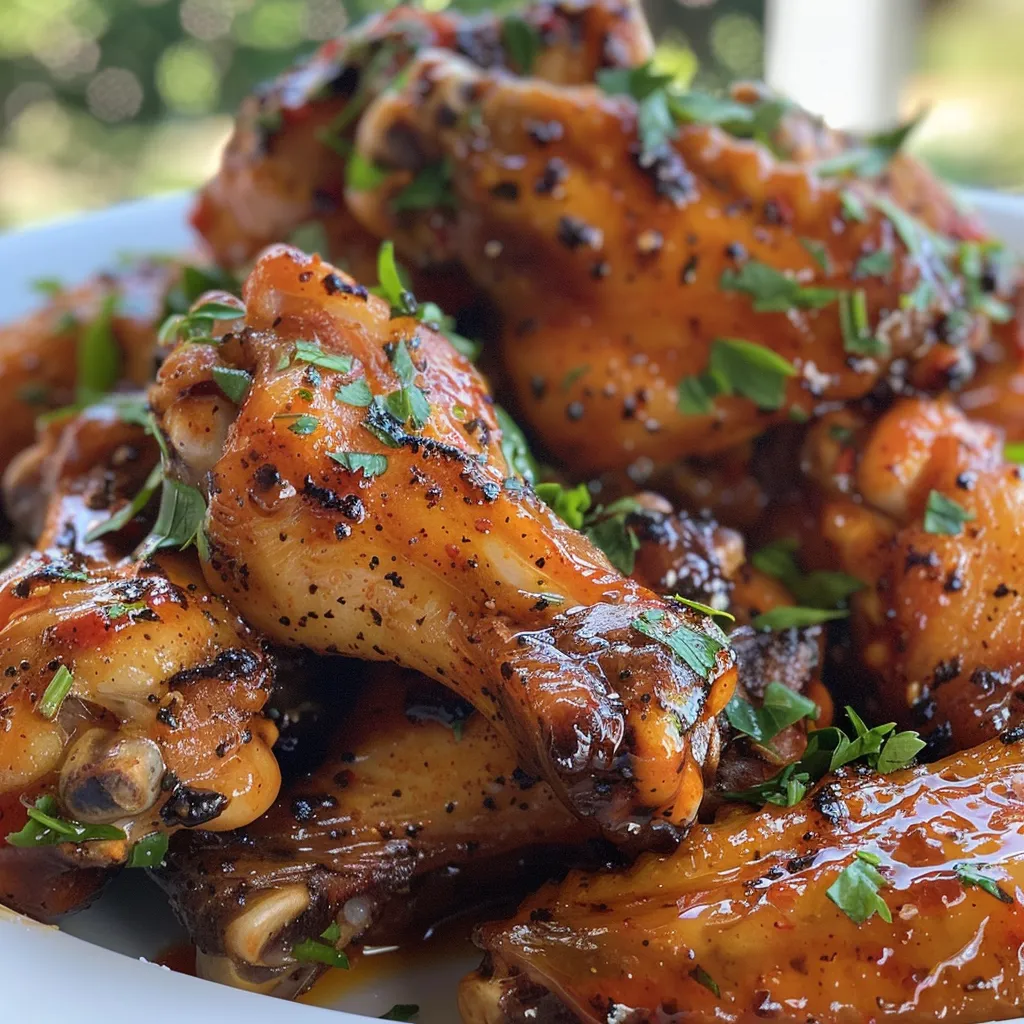 Crispy Cajun honey chicken wings served on a plate with a rich glaze.