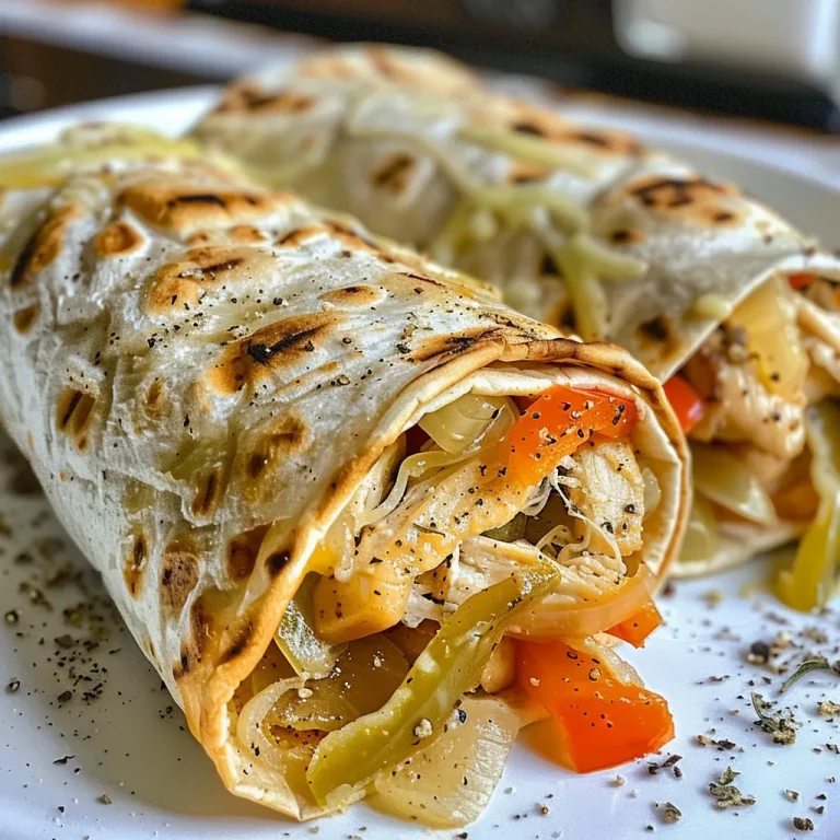 Side view of a juicy Philly Chicken Cheesesteak Wrap, showcasing colorful bell peppers and melted provolone cheese.