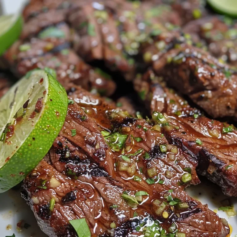 Close-up view of a vibrant Zesty Chili Lime Marinade with fresh ingredients.
