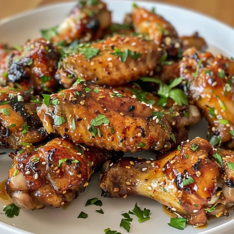 Wings That Bring the Heat A Heartfelt Take on Chili Garlic Chicken Close-up of juicy chili garlic chicken wings with a golden crispy coating.