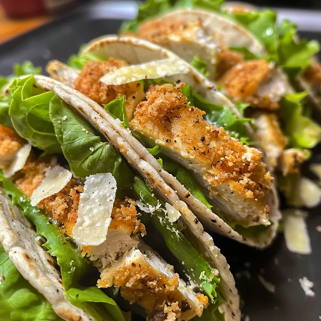 Side view of a delicious chicken wrap, showcasing its fresh ingredients and vibrant colors.