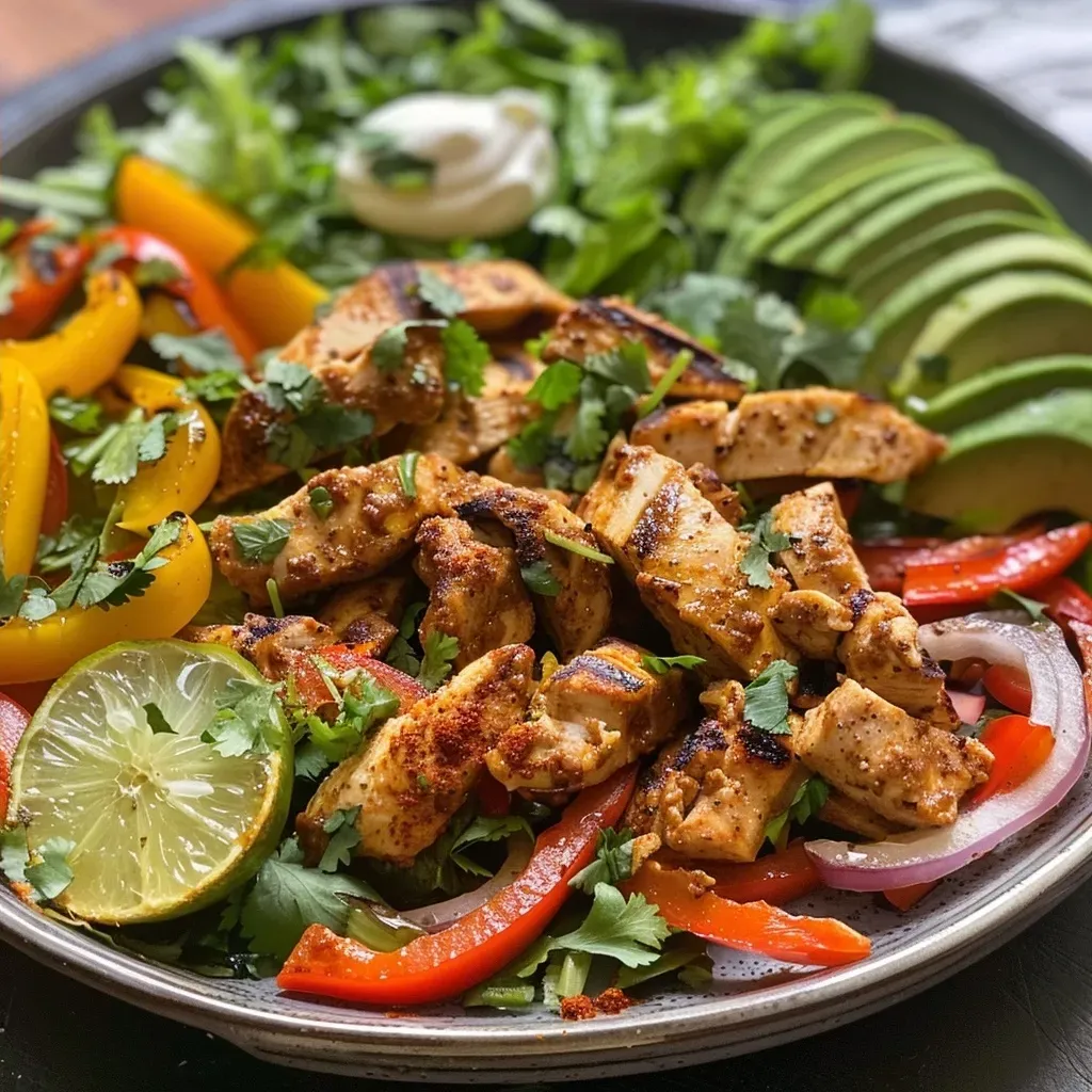 ['Close-up of grilled chili lime chicken breasts with vibrant lime zest.', 'Juicy grilled chicken coated in a spicy chili lime marinade, garnished with lime slices.', 'Side view of succulent grilled chili lime chicken on a wooden plate.', 'Freshly cooked grilled chicken marinated in chili and lime, showing juicy texture.']