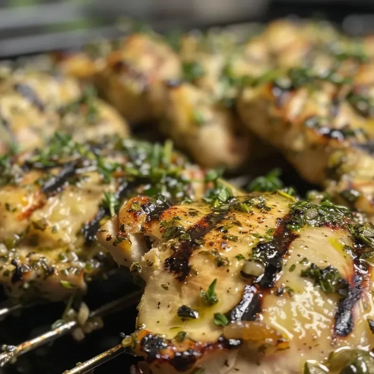 ['Close-up view of juicy Italian herb grilled chicken with grill marks.', 'Side view of succulent grilled chicken sprinkled with dried herbs.', 'Golden-brown Italian herb grilled chicken resting on a wooden board.', 'Delicious grilled chicken breast garnished with fresh herbs and spices.']
