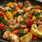 ['A juicy Mediterranean chicken breast garnished with herbs, viewed from the side.', 'Close-up of a golden brown chicken breast drizzled with olive oil and lemon juice.', 'Side view of cooked chicken breast with red onion slices and fresh parsley.', 'Delicious chicken breast served with lemon wedges and a sprinkle of oregano.']