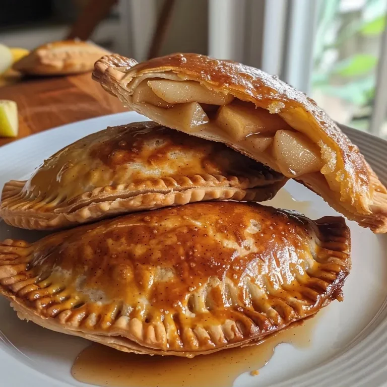 ['Close-up view of golden-brown Apple Cinnamon Hand Pies with a flaky crust.', 'Side view of a delicious Apple Cinnamon Hand Pie, showcasing its apple filling.', 'Juicy Apple Cinnamon Hand Pies arranged on a plate, revealing their crispy exterior.', 'Steaming Apple Cinnamon Hand Pie with visible apple chunks and a glossy finish.']