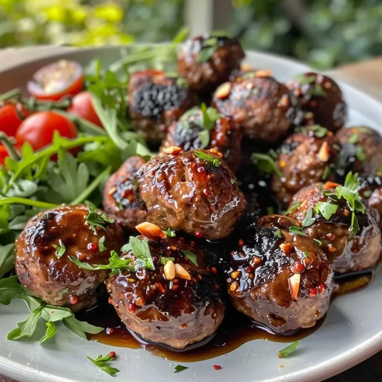 ['Juicy balsamic fig glazed meatballs in a skillet with cherry tomatoes and dried figs.', 'Close-up view of golden-brown meatballs coated in balsamic fig glaze, garnished with parsley.', 'Savory meatballs with a shiny glaze, surrounded by halved figs and vibrant cherry tomatoes.', 'A skillet filled with succulent meatballs, drizzled in balsamic glaze, with fresh greens and pine nuts.']