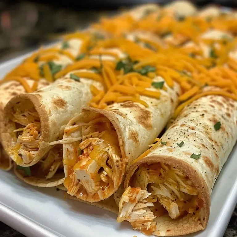 ['A close-up of golden-brown chicken and cheese taquitos on a plate.', 'Juicy chicken and cheese taquitos garnished with cilantro.', 'A side view of crispy taquitos filled with chicken and melted cheese.', 'A delicious serving of chicken and cheese taquitos ready to enjoy.']