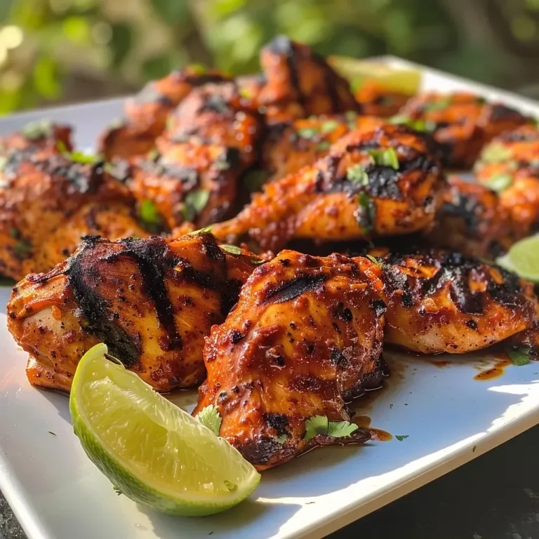 Juicy grilled chicken thighs glazed with chipotle maple sauce.