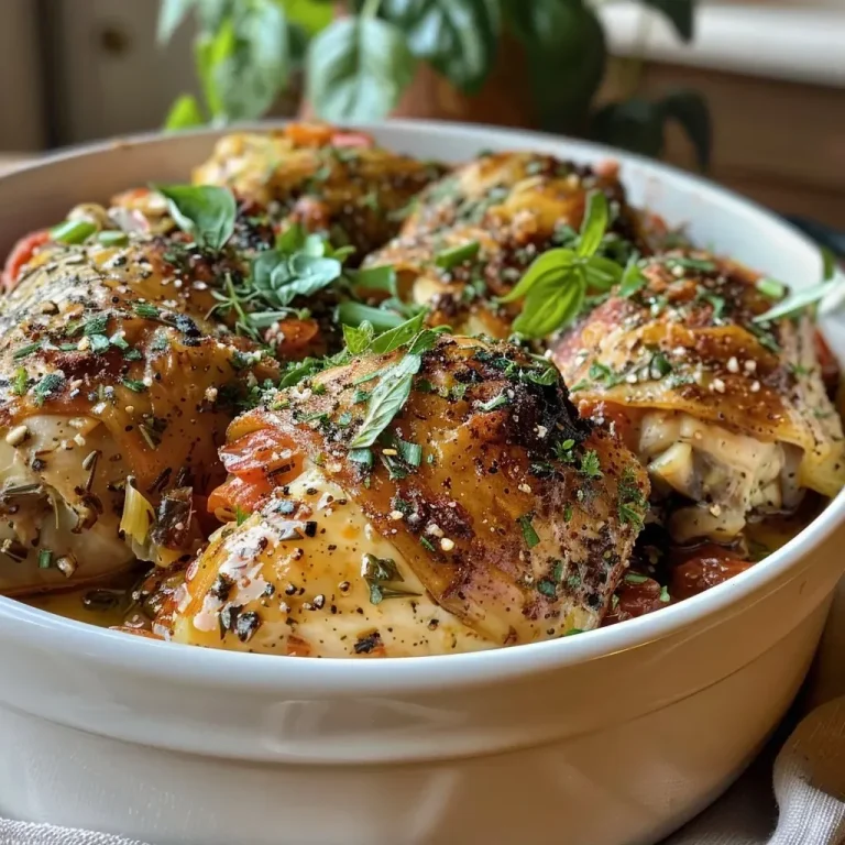 Juicy pieces of Slow Cooker Marry Me Chicken with sun-dried tomatoes and herbs.